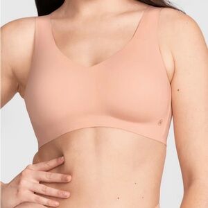 Honey Love V-Neck Wide Strap Bra Pink/Tan Size 1X